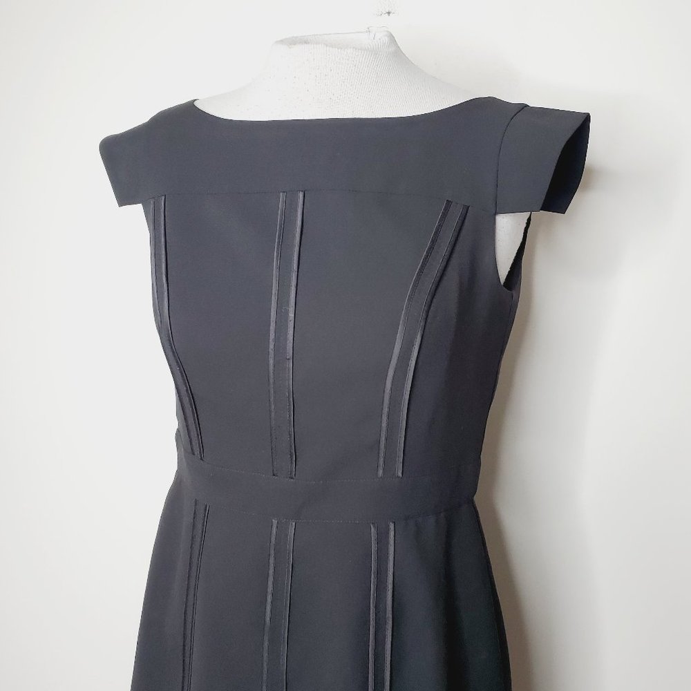 VINCE CAMUTO Black Cap Sleeve Sheath Dress - Picture 4 of 11